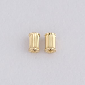 18K Gold Filled Bucket Spacer Beads,Dainty Tube Spacer Beads,DIY Jewelry Making Supply