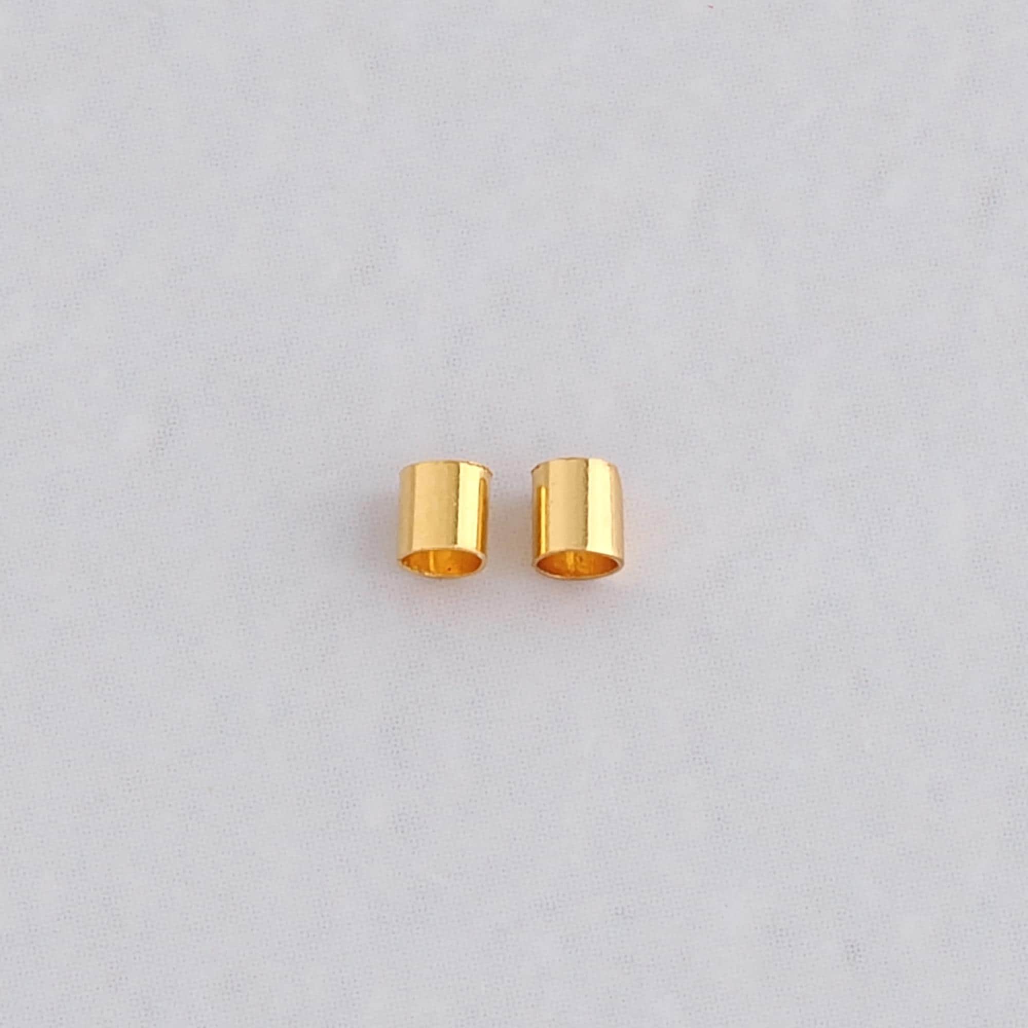 Lot De 25 Perles Baril En Argent Tibétain Bronze - 5x5 Mm - NEUF