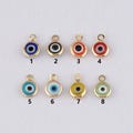 18K Gold Filled Evil Eye Pendant,Evil Eye Charm Bracelet Necklace for DIY Jewelry Making Supply