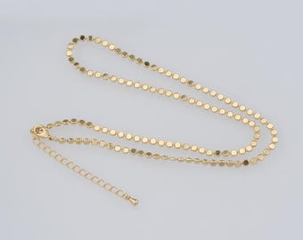 18K Gold Filled Ball Chain Necklace,Gold Link Chain,Ball Link Necklace,Minimalist Everyday Necklace