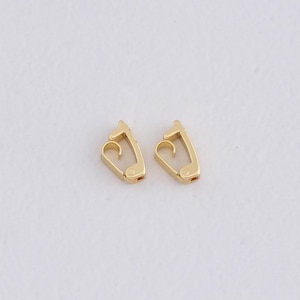18K Gold Filled Snap Buckle,Dainty Spring Push Gate Clasp Lock for DIY Jewelry Necklace Bracelet