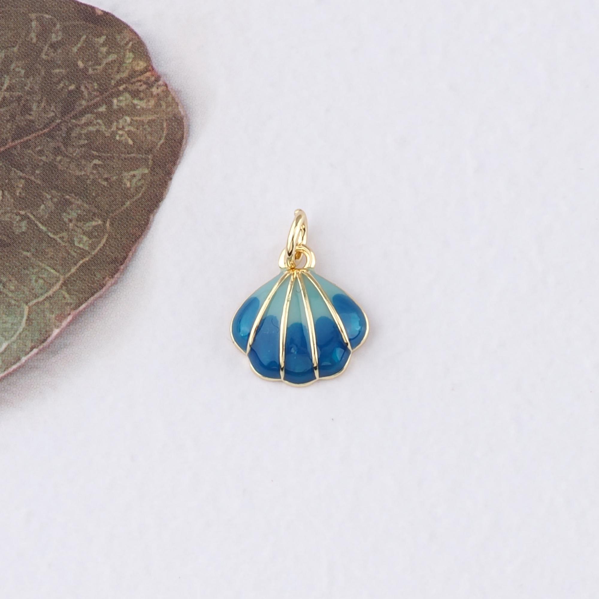 30 Dijes De Concha Chapados En Oro 18k – Componentes Para Joyería DIY, Collares, Pulseras Y Bisutería