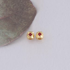 18K Gold Filled Cylinder Spacer Beads,CZ Micro Pave Barrel Beads Charm Bracelet Necklace for DIY Jewelry Making Supply