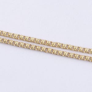 3.28Feet 18K Gold Filled Round Chain,Link Chain Necklace,Gold Round Chain for DIY Jewelry Making Supply