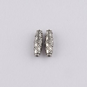 Alte Silber Barrel Spacer Perlen, Tube Perlen, DIY Schmuckherstellung Versorgung