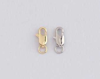 18K Gold Filled Lobster Clasp,Push Gate Clasp,Oval Spring Clasp for DIY Jewelry Necklace Bracelet