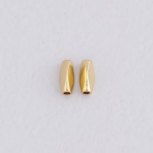 18K Gold Filled Tube Spacer Beads,Dainty Tube Beads Charm Bracelet Necklace for DIY Jewelry Making Supply