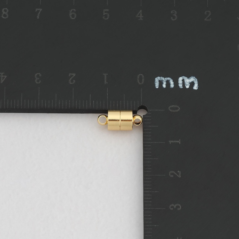 18K Gold Filled Geometric Connector,end Caps,magnetic Clasp Charm ...