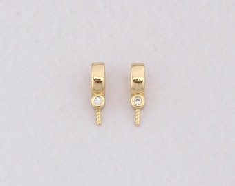 18K Gold Filled Pendant Buckle,Dainty Snap Clasp Lock for DIY Jewelry Necklace Bracelet