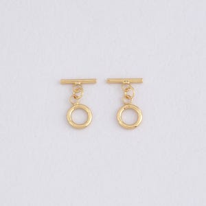 18K Gold Filled Round OT Toggle Clasp,Bracelet End OT Toggle Clasp for DIY Jewelry Necklace Bracelet