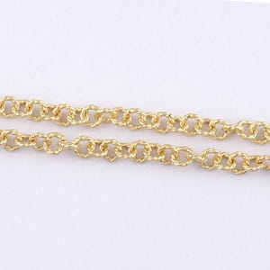 3.28Feet 18K Gold Filled Round Chain,Link Chain Necklace,Gold Rolo Chain for DIY Jewelry Making Supply