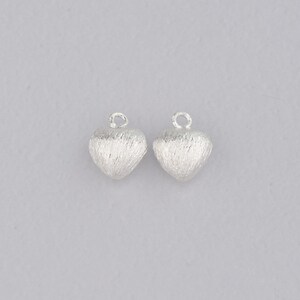 Silver Heart Pendant,Dainty Heart Charm Bracelet Necklace for DIY Jewelry Making Supply