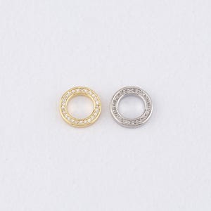18K Gold Filled Round Carabiner Clips,Round Spring Push Gate Clasp Lock for DIY Jewelry Necklace Bracelet