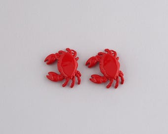 18K Gold gefüllte Krabbe Anhänger, Emaille Krabbe Charme Armband Halskette für DIY Schmuckherstellung Versorgung