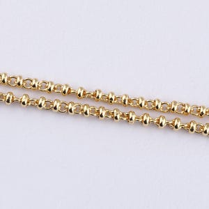 3.28Feet 18K Gold Filled Round Chain,Link Chain Necklace,Gold Round Chain for DIY Jewelry Making Supply