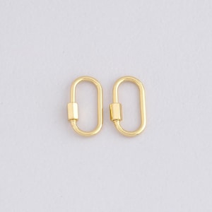 18 kt gold filled ovale karabijnhaakclips, sierlijke ovale schroefsluiting voor doe-het-zelf sieraden ketting armband