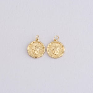 18K Gold Filled Angel Pendant,Gold Angel Charm Bracelet Necklace for DIY Jewelry Making Supply