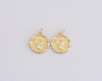 18K Gold Filled Angel Pendant,Gold Angel Charm Bracelet Necklace for DIY Jewelry Making Supply