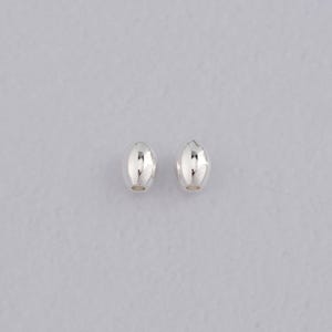 50Pcs Silver Oval Spacer Beads,Oval Beads Charm Bracelet Necklace for DIY Jewelry Making Supply