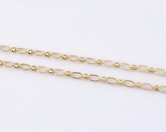 3.28Feet 18K Gold Filled Oval Chain,Link Chain Necklace,Gold Oval Chain for DIY Jewelry Making Supply