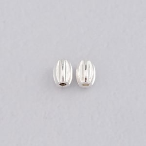 50Pcs Silver Oval Spacer Beads,Oval Beads Charm Bracelet Necklace for DIY Jewelry Making Supply