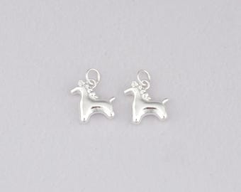 Silver Horse Pendant,Animal Horse Charm Bracelet Necklace for DIY Jewelry Making Supply