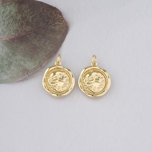 18K Gold Filled Dollar Pendant,Money Charm Bracelet Necklace for DIY Jewelry Making Supply