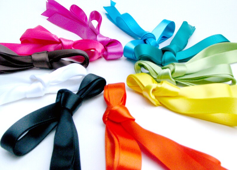Satin Ribbon Bright Spectrum Shoe Laces  - Tennis Shoe Length Shoelaces - 55 Inches - Choose Your Color