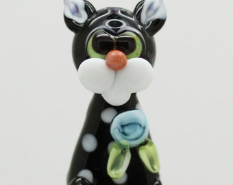 ready to ship lampwork cat bead A12-6