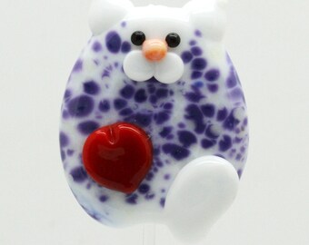 ready to ship lampwork cat bead A13-20