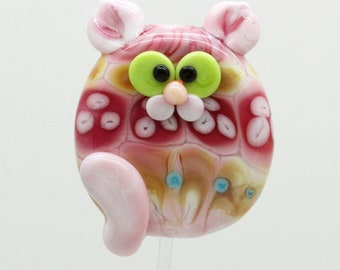 ready to ship lampwork cat bead A16-39