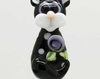 ready to ship lampwork cat bead A12-7