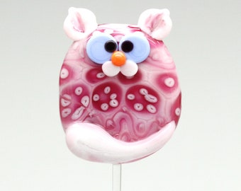 ready to ship lampwork cat bead A7-20