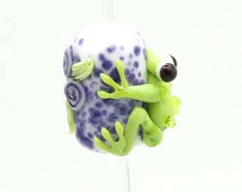 ready to ship lampwork frog bead A18-33