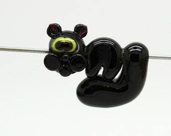 ready to ship lampwork Halloween black cat bead A18-1