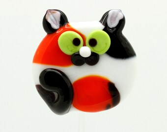 ready to ship lampwork cat bead A1-2