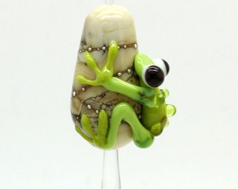 ready to ship lampwork frog bead A11-11