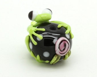 Ready to ship Margo lampwork beads frog A5-12
