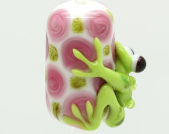 ready to ship lampwork frog bead A8-8