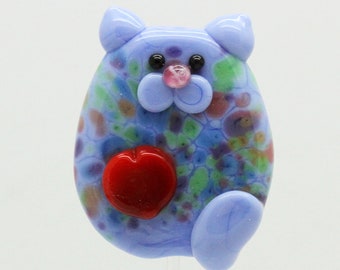 ready to ship lampwork cat bead A13-22