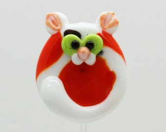 ready to ship lampwork cat bead A21-28