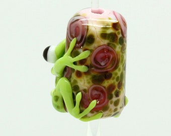 ready to ship lampwork frog bead A3-8