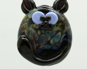 ready to ship lampwork cat bead A10-7