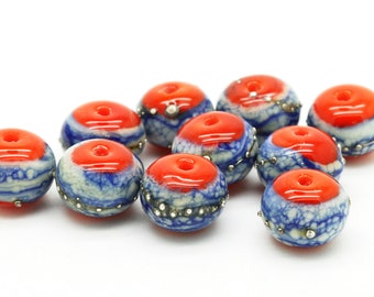 ready to ship lampwork beads set (10) A8-22