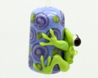 ready to ship lampwork frog bead A8-6