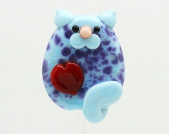 ready to ship lampwork cat bead A13-23