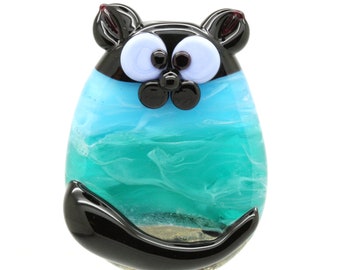 ready to ship lampwork cat bead A18-37