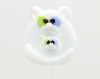 Ready to ship Margo cat lampwork beads A8-21