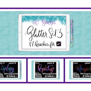 FC-glitter set 3-PROCREATE Brushes-DIGITAL Download