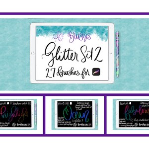 FC-glitter set 2-PROCREATE Brushes-DIGITAL Download